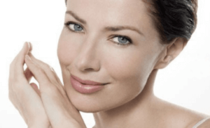 Woman with clear rejuvenated skin
