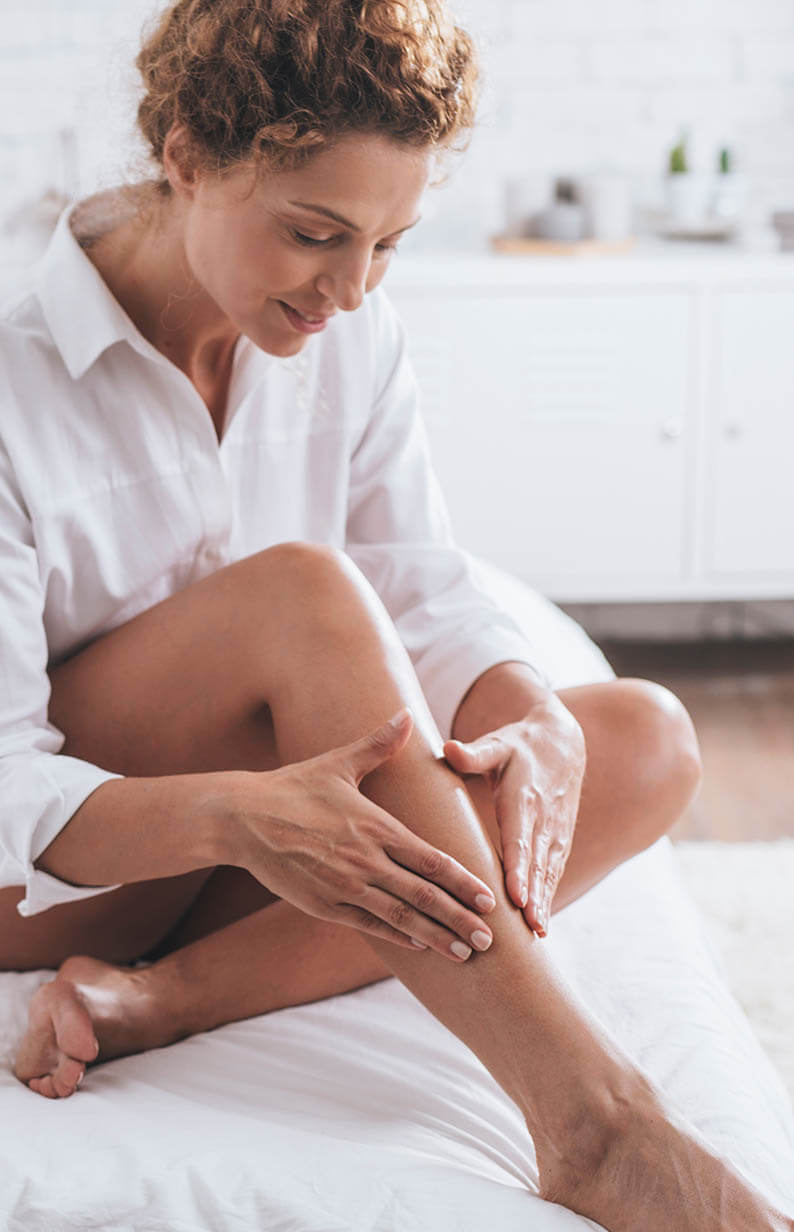 woman with after Laser hair removal treatment at Rebecca Taylor Skin Clinic in Newmarket, Suffolk